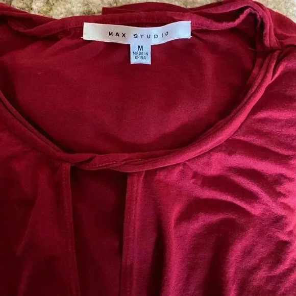 MAX STUDIO WOMENS RED LONG SLEEVE - Picture 3 of 3